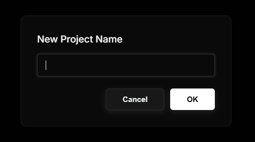 Choose a name for your new project.
